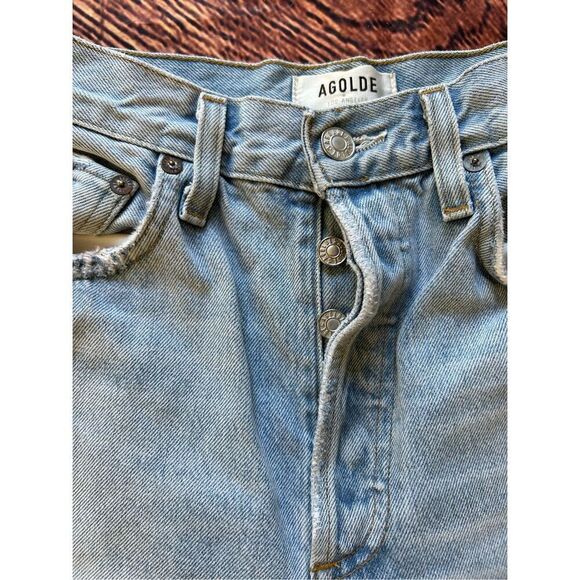 Agolde Riley Hi Rise Straight‎ Crop Light Wash - Picture 5 of 15